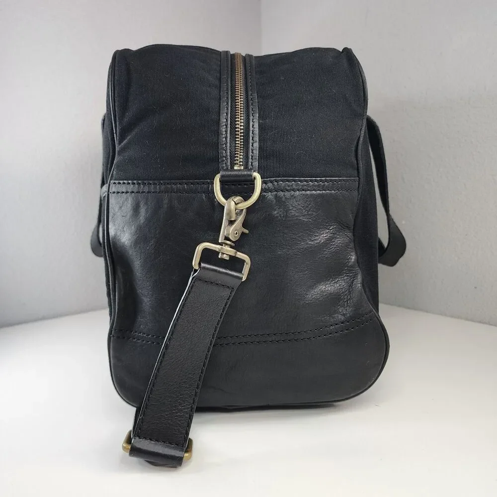 RARE Jordan Brand x Cole Haan Black Leather Canvas Collab Weekender Duffle Bag